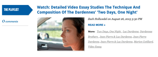 The Playlist - Two Days, One Night video essay